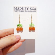 Cute Cherry Crystal Earrings | Carnelian Amethyst Lapis Orange Aventurine