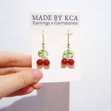 Cute Cherry Crystal Earrings | Carnelian Amethyst Lapis Orange Aventurine