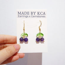 Cute Cherry Crystal Earrings | Carnelian Amethyst Lapis Orange Aventurine