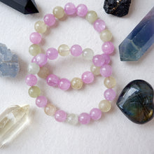 Kunzite Crystal Bracelet - High Quality | Green and Violet