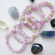 Kunzite Crystal Bracelet - High Quality | Green and Violet