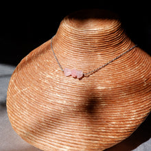 Gemstone Bar Necklace - Madagascar Rose Quartz