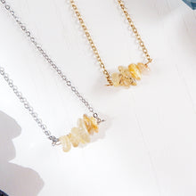 Gemstone Bar Necklace - Golden Rutilated Quartz