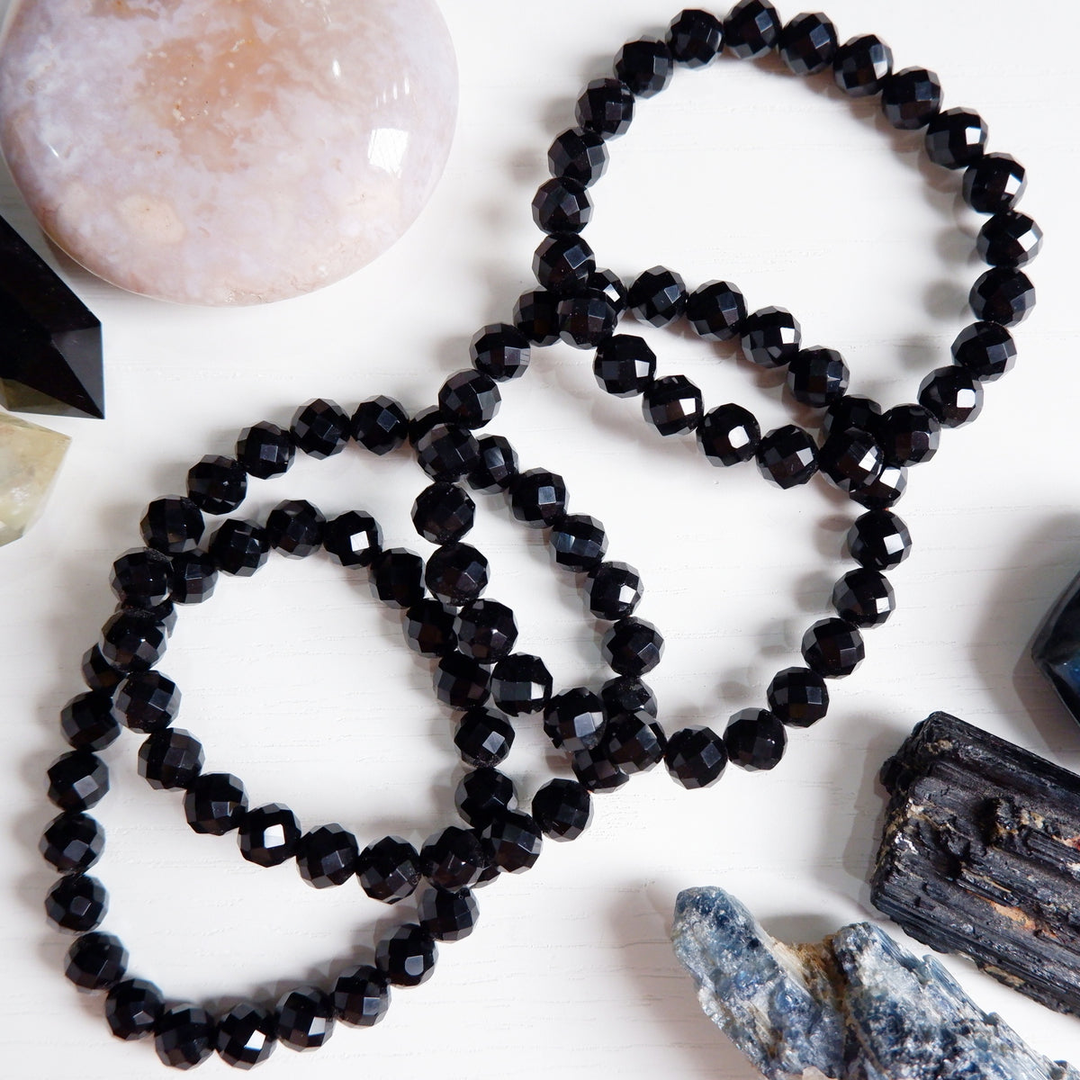 Onyx Bracelet - 8mm Faceted