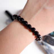 Onyx Bracelet - 8mm Faceted