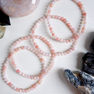 Pink Opal Crystal Bracelet - 4mm