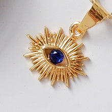 Evil Eye Sun Ray Necklace or Add on Bracelet Charm