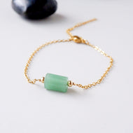 Diana Tube Bracelet - Green Aventurine