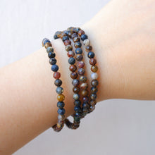 Pietersite Crystal Bracelet - 4mm faceted