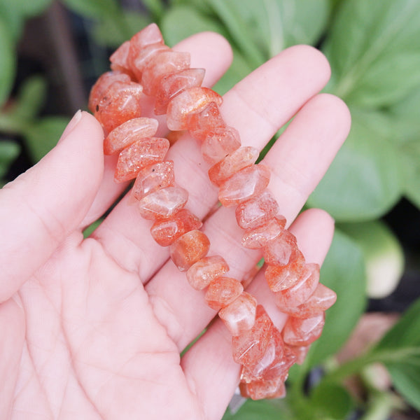 Russian Sunstone Crystal Bracelet - Freeform