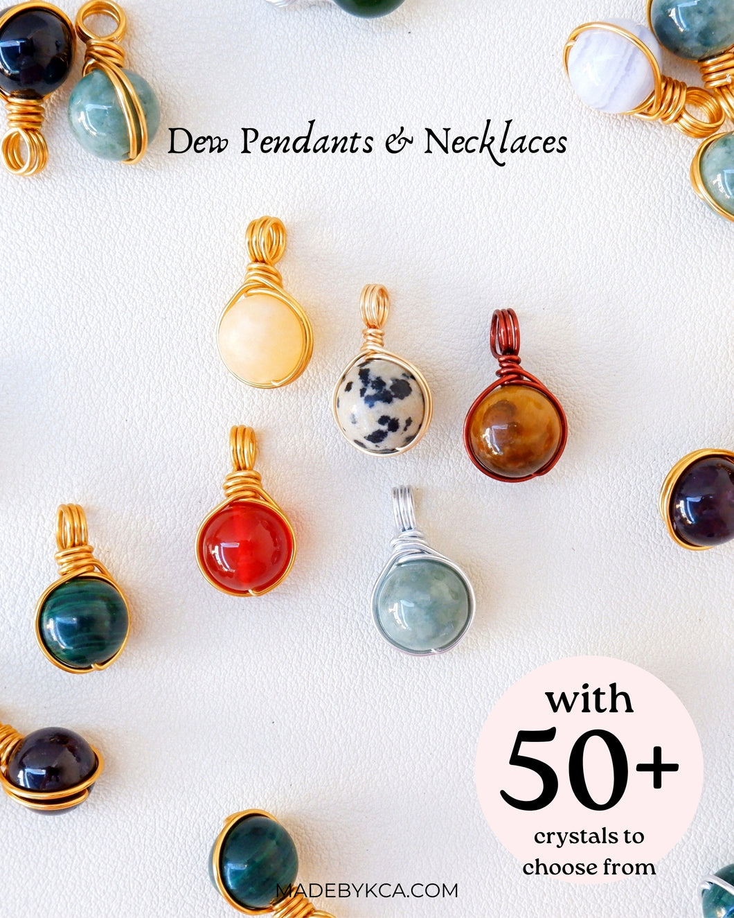 Dew Crystal Necklace | Hand-Wrapped Crystals | Made by KCA