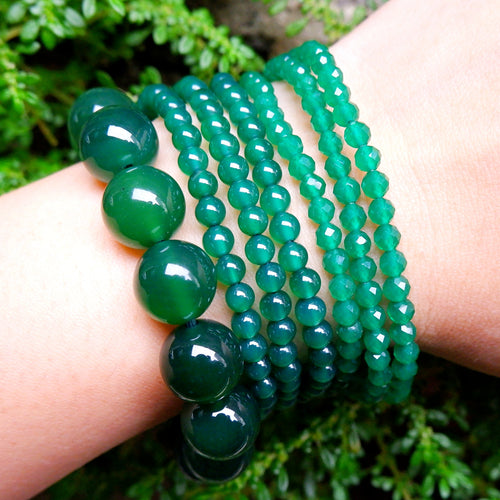 Green Agate Crystal Bracelet