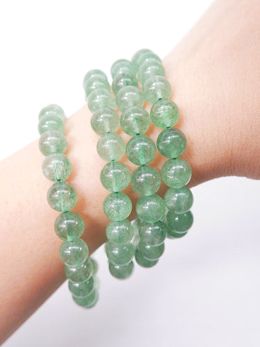 Green Strawberry Quartz Aventurine Crystal Bracelet