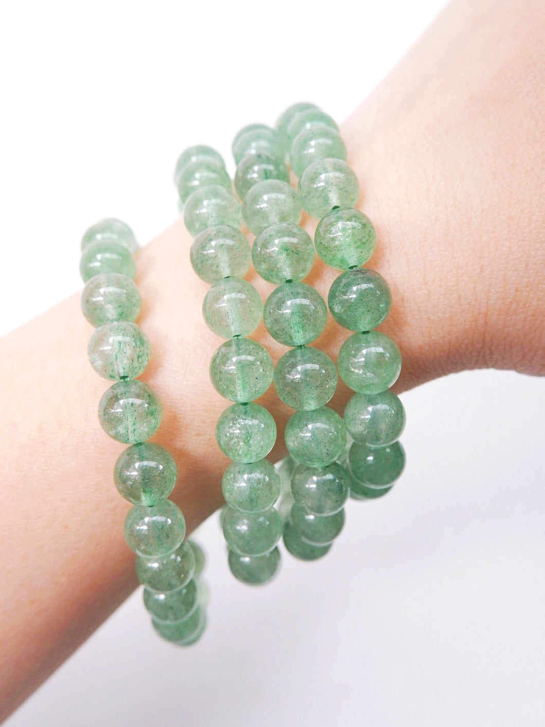 Green Strawberry Quartz Aventurine Crystal Bracelet