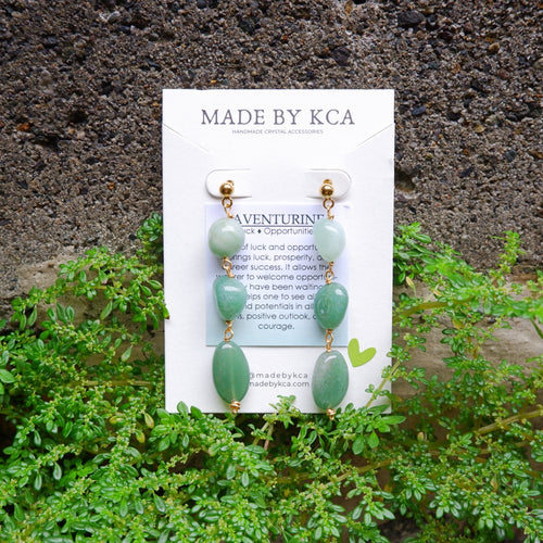 Handmade Crystal Earrings - Aventurine