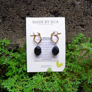 Crystal Handmade Earrings - Obsidian