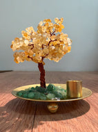 🌳 Reiki Crystal Tree with Incense Holder - Version 3
