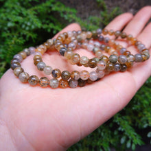 Lodolite with Pyrite Crystal Bracelet - 6mm and 8mm