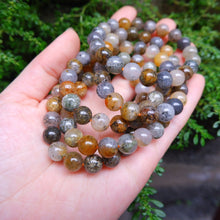 Lodolite with Pyrite Crystal Bracelet - 6mm and 8mm
