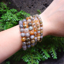 Lodolite with Pyrite Crystal Bracelet - 6mm and 8mm