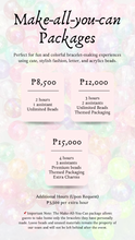 Bracelet Making Booth or Cart for Events