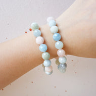 Morganite Crystal Bracelet - 10mm Faceted
