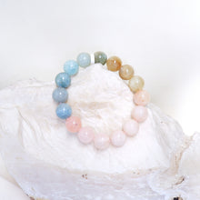 Morganite with Mixed Beryl Crystal Bracelet - 12mm
