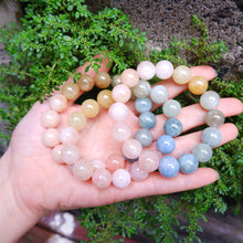 Morganite with Mixed Beryl Crystal Bracelet - 12mm