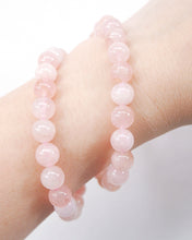 Pink Morganite Crystal Bracelet - 6mm and 8mm