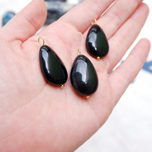 Obsidian Teardrop Necklace (Rainbow and Black Obsidian)