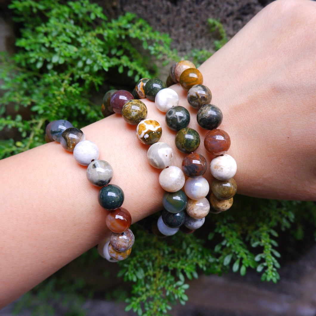 Ocean Jasper Crystal Bracelet - 10mm