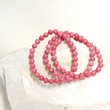 Pink Rhodonite Crystal Bracelet - 6mm