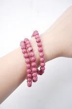 Pink Rhodonite Crystal Bracelet - 6mm