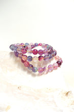 Purple Rainbow Fluorite Crystal Bracelet - 8mm