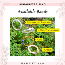 Ribbonette Crystal Rings - Customized and Garterized