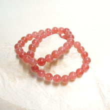Strawberry Quartz Crystal Bracelet - 6mm and 8mm