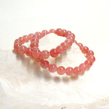 Strawberry Quartz Crystal Bracelet - 6mm and 8mm