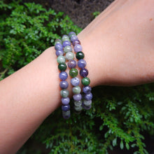 Purple and Green Tanzanite Crystal Bracelet - 6mm