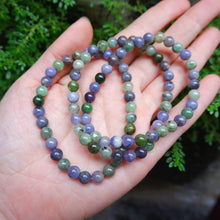 Purple and Green Tanzanite Crystal Bracelet - 6mm