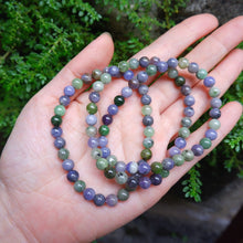 Purple and Green Tanzanite Crystal Bracelet - 6mm