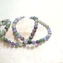 Purple and Green Tanzanite Crystal Bracelet - 6mm