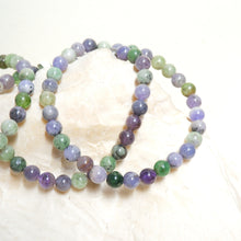Purple and Green Tanzanite Crystal Bracelet - 6mm