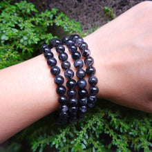 Tourmalinated Quartz | Black Rutile Quartz Crystal Bracelet 7mm & 10mm