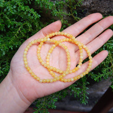 Yellow Calcite Crystal Bracelet - 4mm