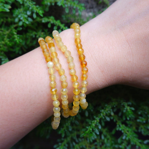 Yellow Opal Crystal Bracelet - 4mm
