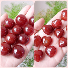 Carnelian Heart and Sphere Tumbled Stone