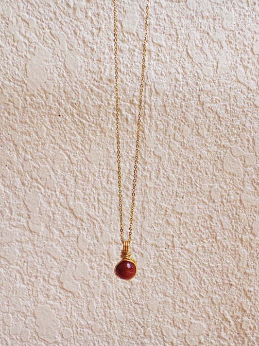 Dew Necklace - Carnelian