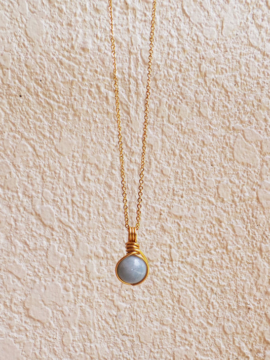 Dew Necklace - Aquamarine