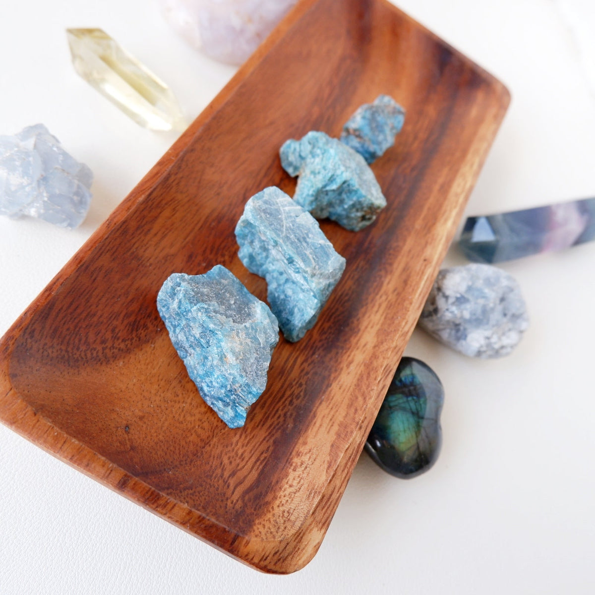 Blue Apatite Raw Stone
