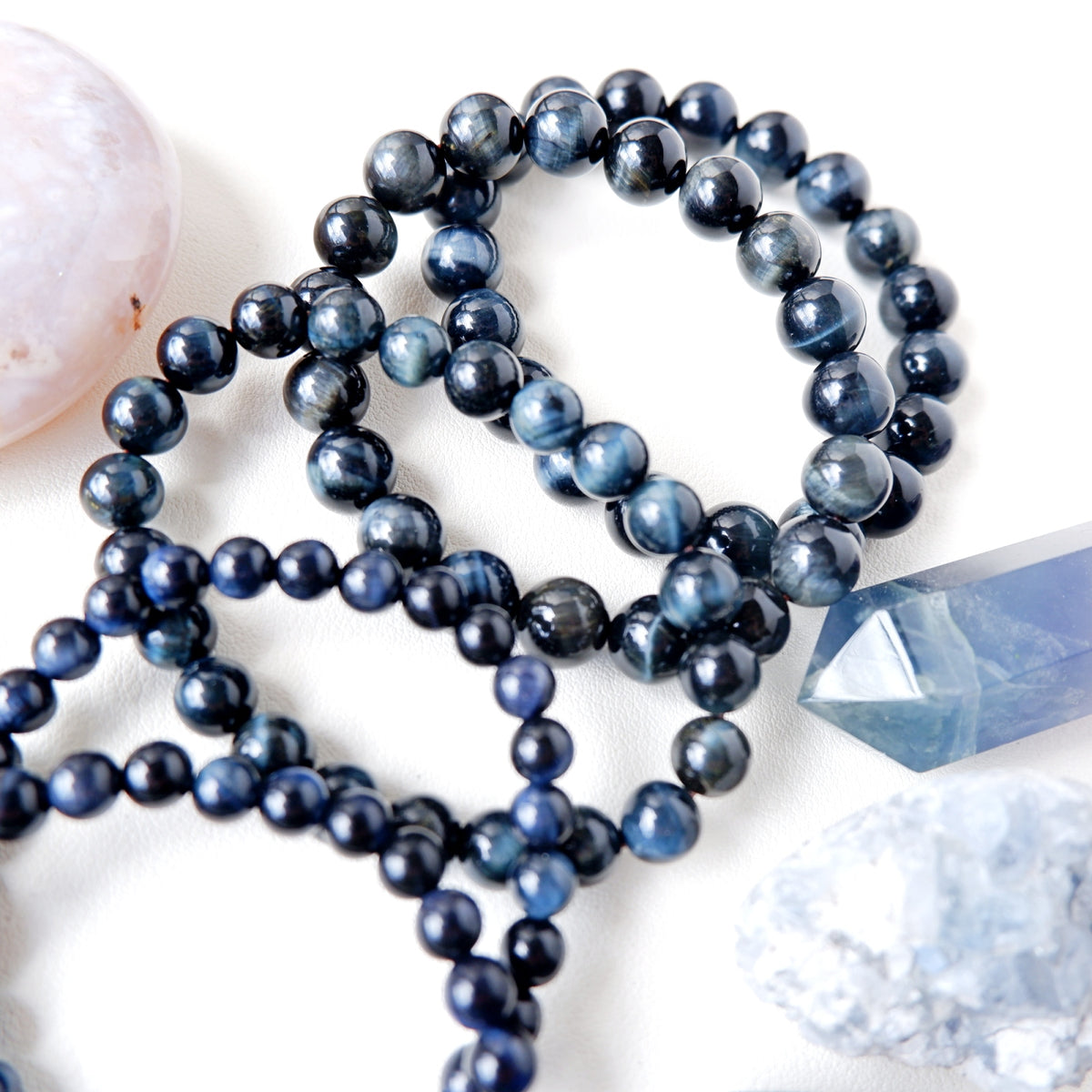 Tiger's Eye Crystal Bracelet - Blue